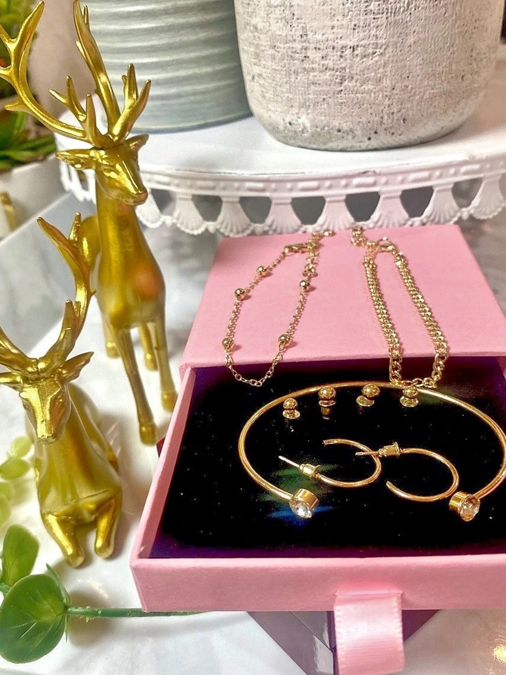 NIB Set Of 9 Gold-Tone Jewelry